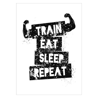 Train eat sleep repeat - Plakat