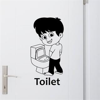 Toalett gut - wallstickers